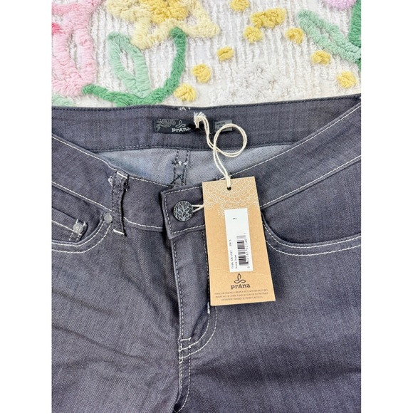 Prana Kara Jean Womens 2 Dark Wash Denim Low Rise Fitted Stretch W4KARA112 - Picture 4 of 12